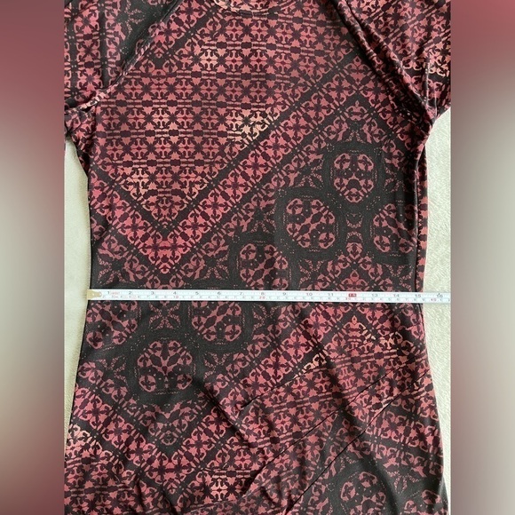 Bcbg Generation Womens  Dress Mock Neck Long Sleeve Black Red M - Picture 6 of 11